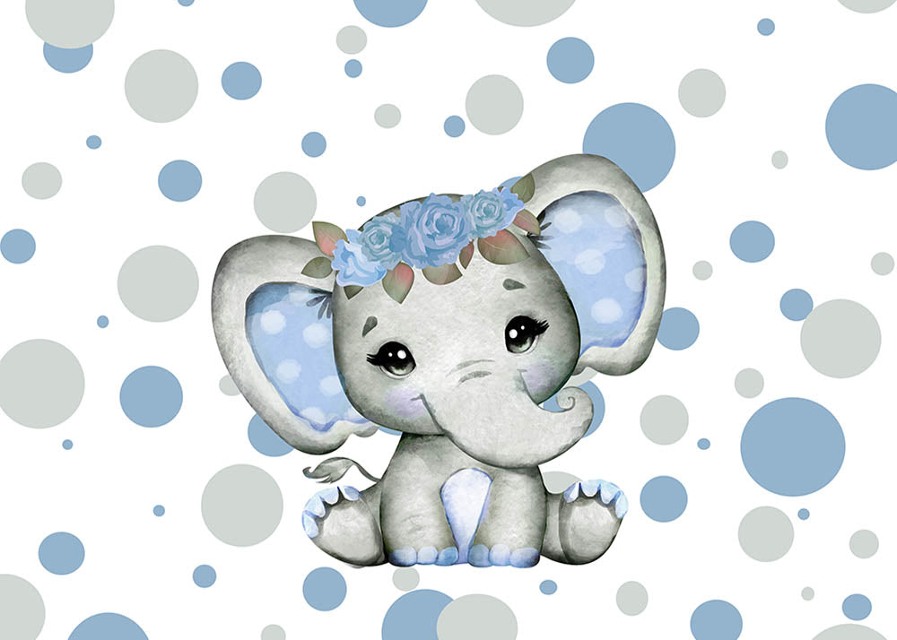 Avezano Elephant/ Polka Dot (Multi-color Options) Photography Backdrop Designed By Christy Faulkner-AVEZANO